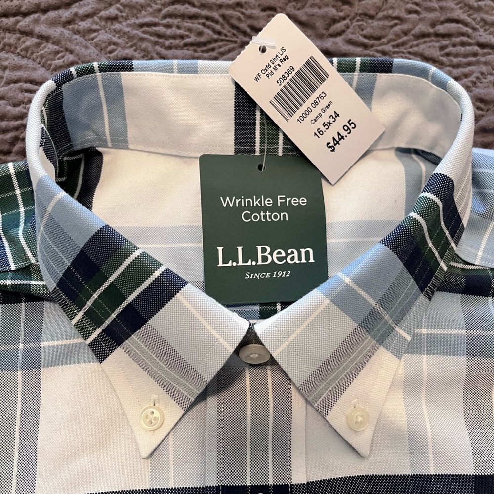 LL Bean wrinkle free NWT button down